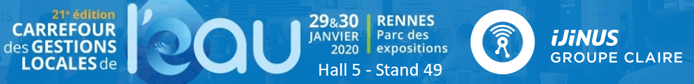 Ijinus vous accueille hall 5 stand 49 au salon Carrefour de l'eau 2020